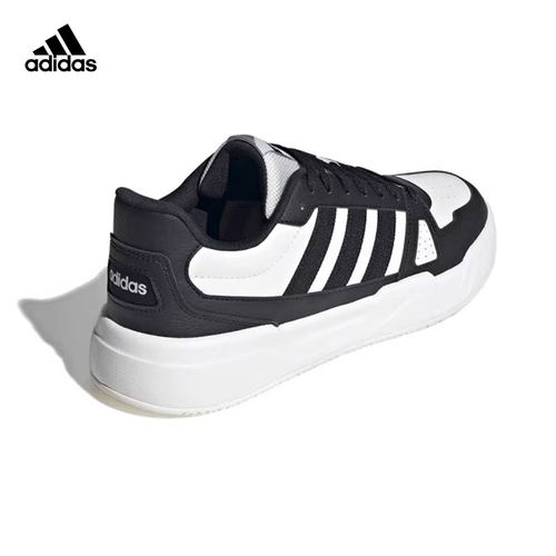 adidas男女同款百搭黑白板鞋
