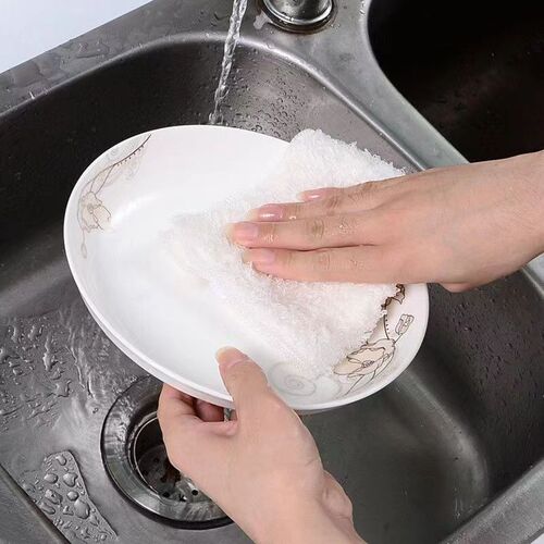 竹纤维不沾油洗碗布清洁抹布家用厨房专用用品去油洗碗巾吸水日用
