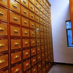 乡镇骨灰盒存放架 骨灰街道盒存放柜安息堂骨灰存放架寺院陵园
