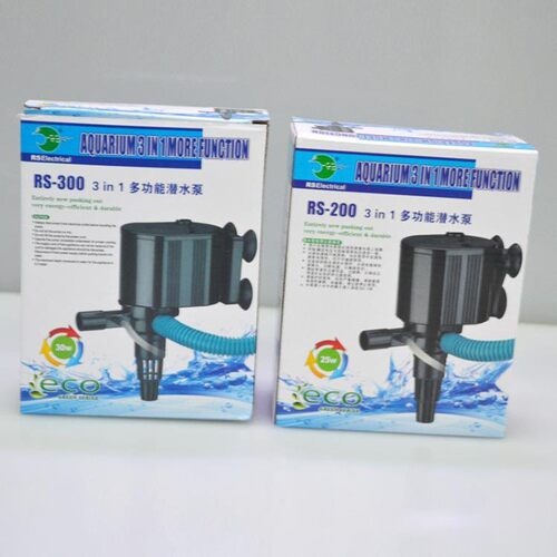 日胜潜水泵RS-200/25W-RS-300/30W 三合一鱼缸潜水泵抽水泵过滤泵