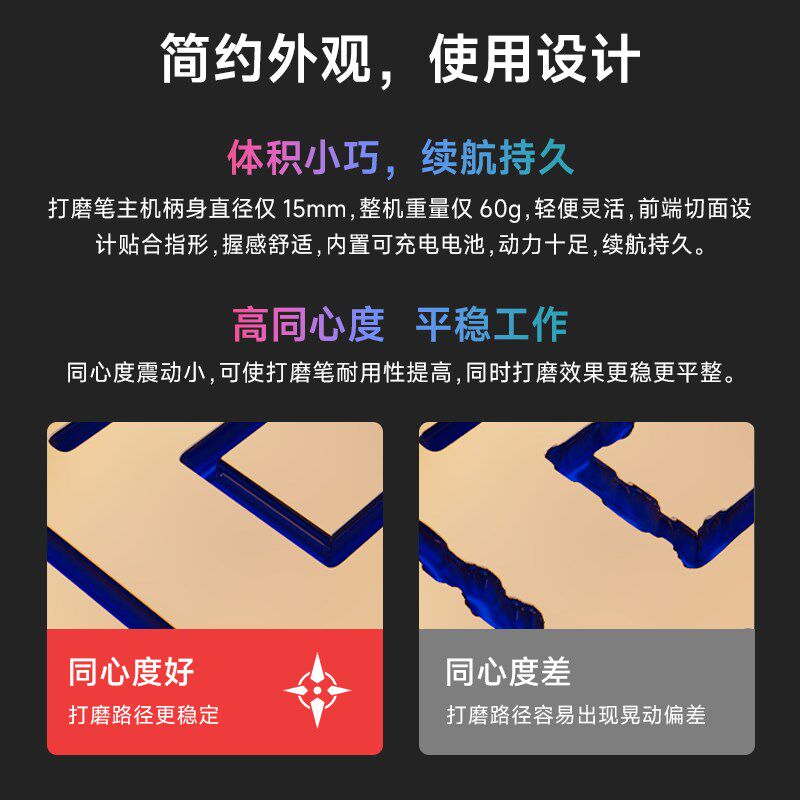 鑫智造迷你微雕电磨笔手机维修电动雕刻抛光切割屏幕IC芯片打磨机