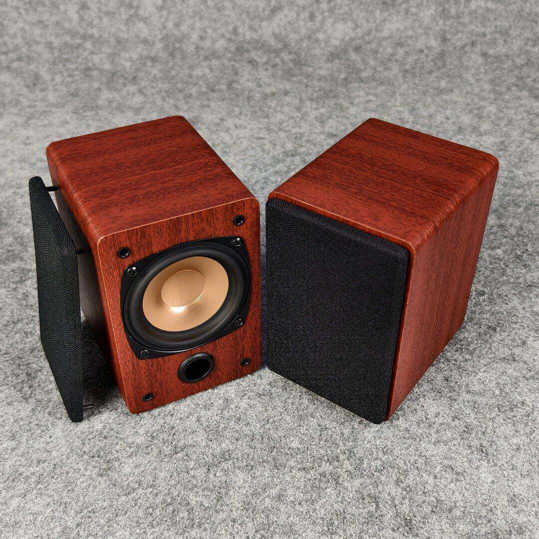3寸全频HiFi木质无源音响 多美音胆机桌面2.0环绕音箱对箱