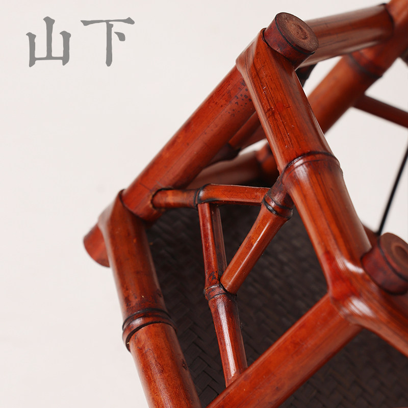 烟熏竹凉炉架凉炉台复古竹茶架博古架花架插花台茶棚功夫茶道配件