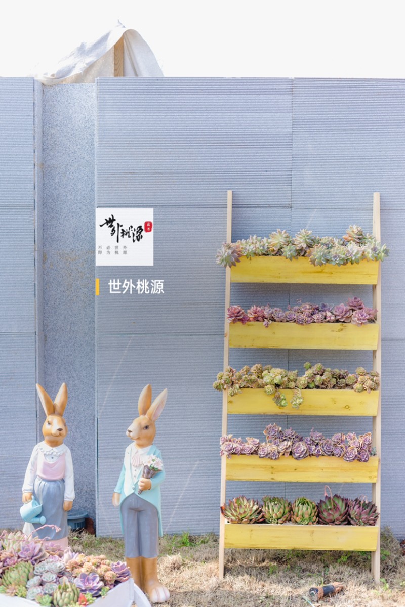 户外实木梯子架靠墙立体多层花架三层槽垂直立体花园矮牵牛置物架