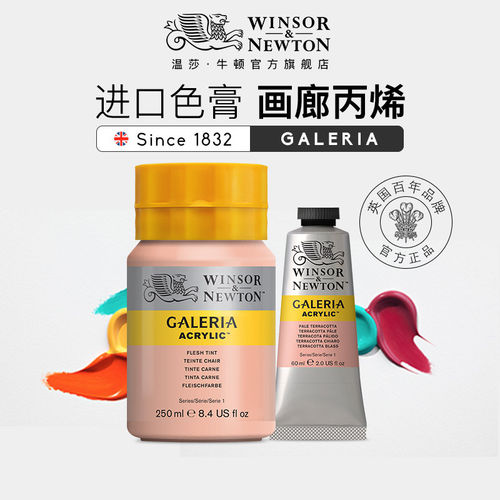 温莎牛顿画廊丙烯颜5手绘墙绘602/料0ML套装美术用画DIY艺术颜料