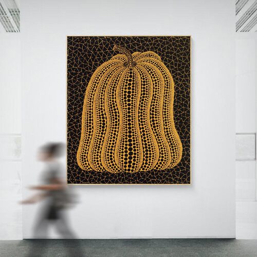 南瓜 现代抽象创意艺术装饰画loft玄关壁画过道走廊挂画 草间弥生