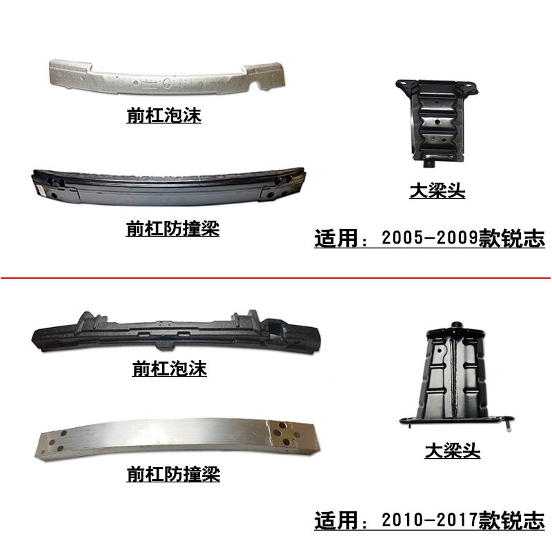 适用锐志前保险杠防撞梁内护杠骨架缓冲泡沫大梁头纵梁头支架座