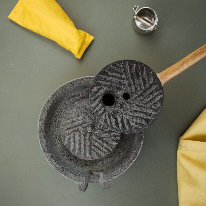 传统古石磨家用小型复手豆浆豆腐幼儿园小动推磨盘老式天然青石磨