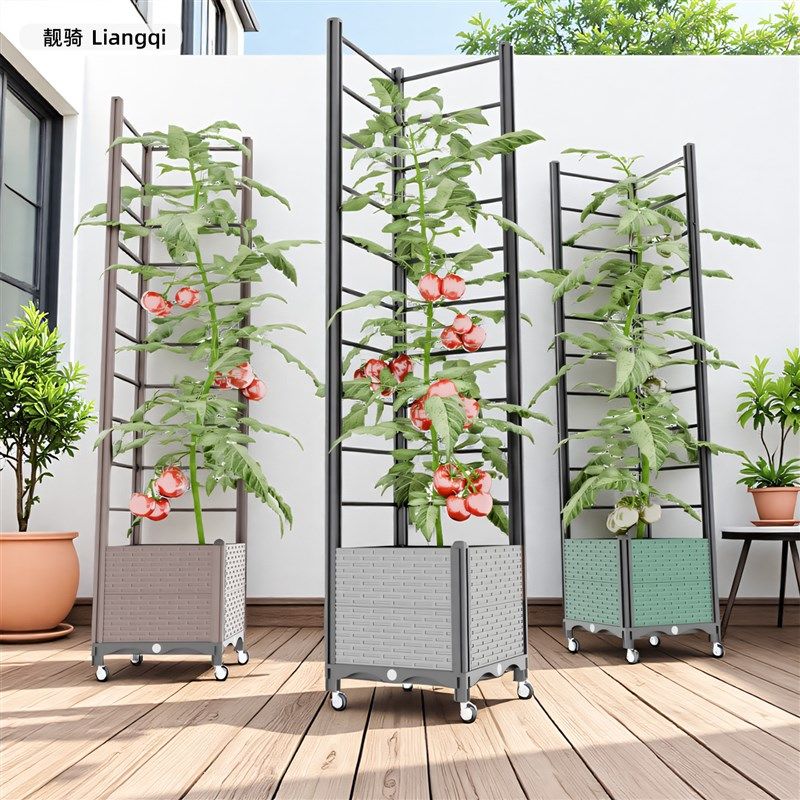 可移动阳台花架落地式室内种植架户外庭院葡萄爬藤架黄瓜月季架杆