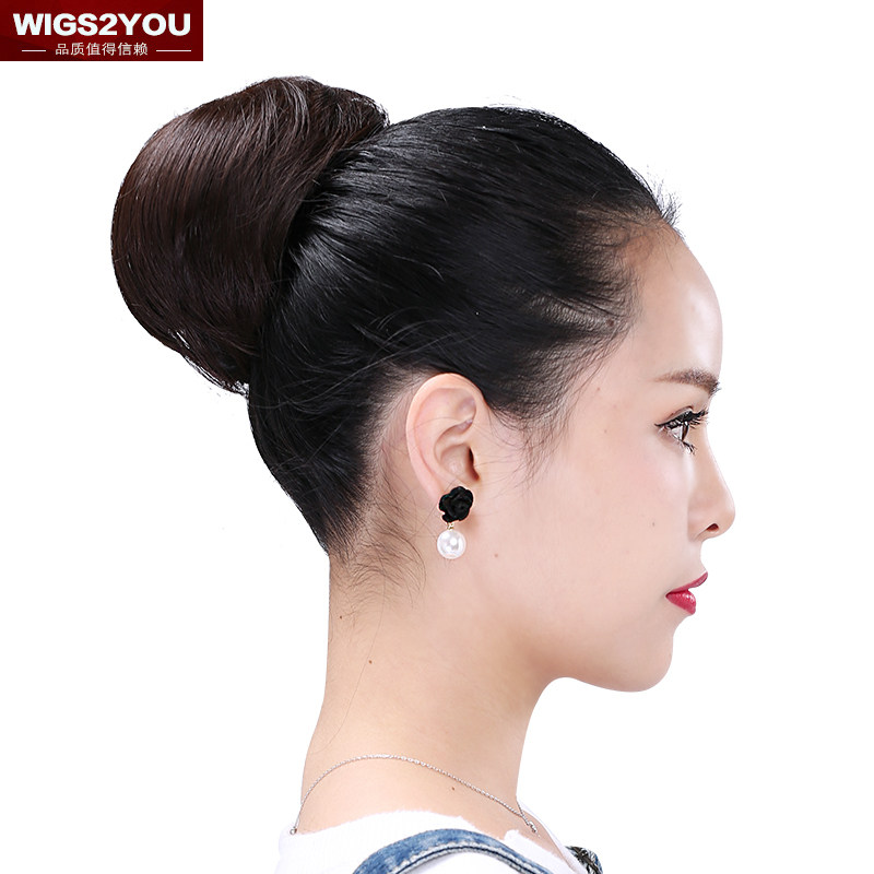 wigs2you 微卷丸子头发包假发包 盘发花苞头扣式道姑头发苞发圈女