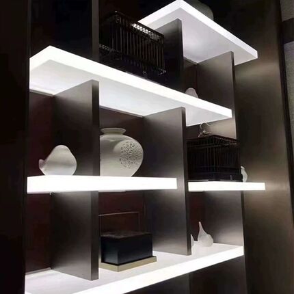 透明有机玻璃上墙加工导光展柜酒柜导光板磨砂亚克力板发光层板