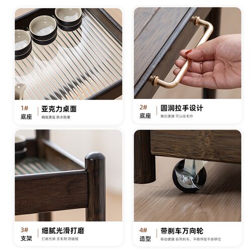 边几非实木边桌小茶几创意沙发边柜收纳推车客厅角几小型茶台新款