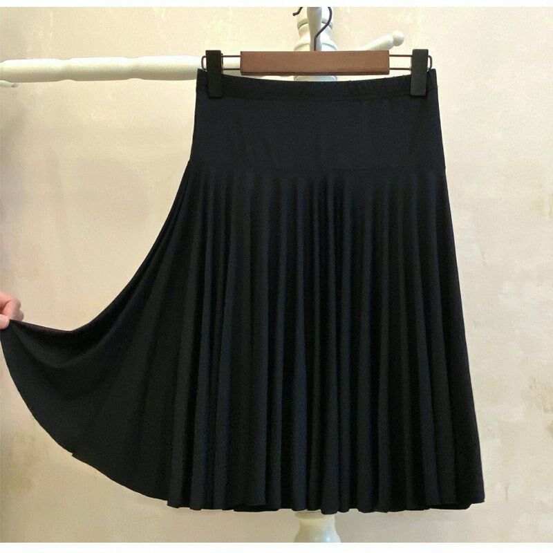 夏季半身裙舞蹈服拉丁舞音交谊舞跳舞裙子女牛奶丝广场舞大摆短裙