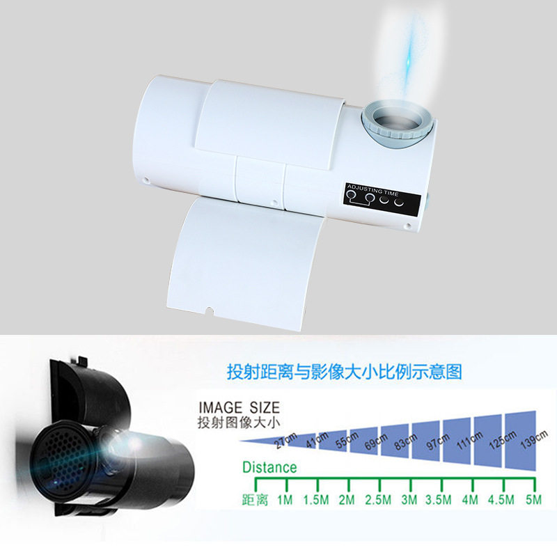 时尚欧式田园风数字投影闹钟led投影灯电子钟颜色多选