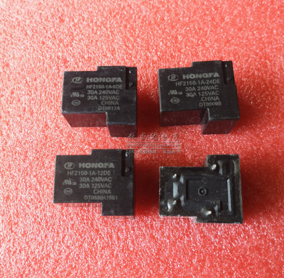 宏发继电器HF2150-1A-12DE 4脚一组常开30A T90!