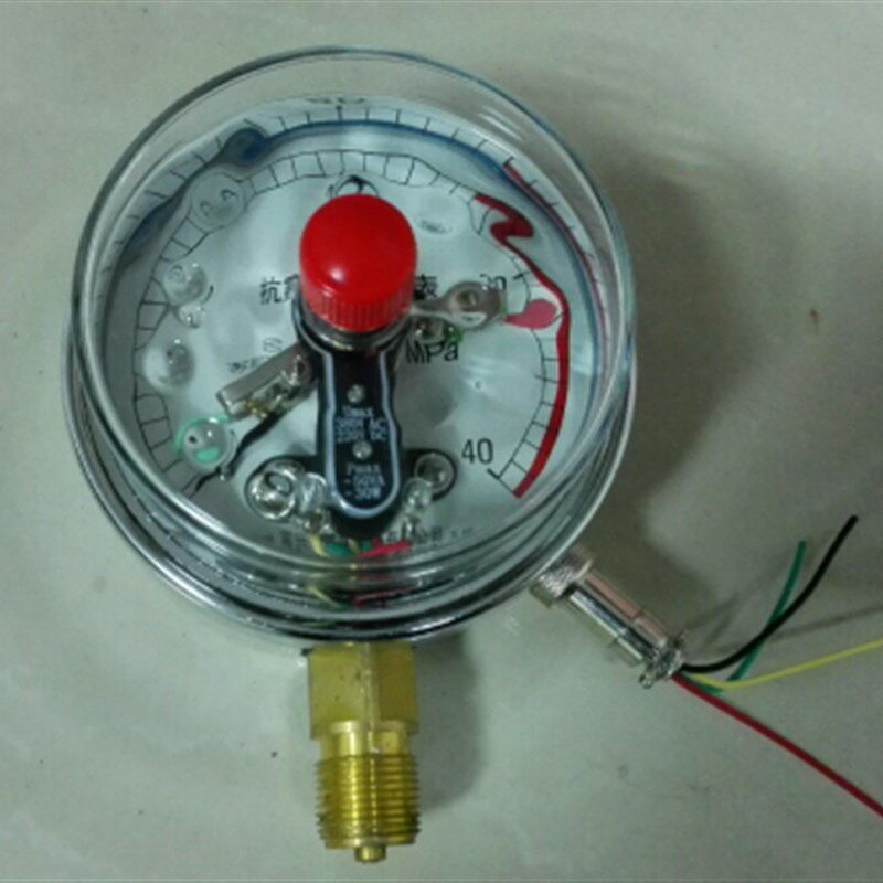 耐震电接点压力表ynxc100 0~40mpa 径向 m20X1.5 220v直径100mm