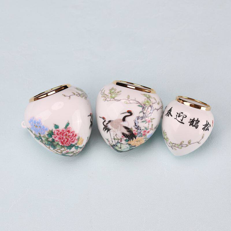 画眉鸟杯子瓷碗鸟碗鸟食罐 高白鸡心金边画眉竹鸟笼鸟食杯贴花