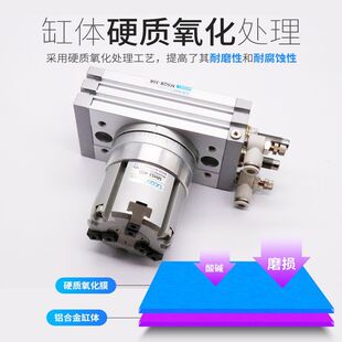 机械手换向旋转90度180度可调2爪3爪4爪气缸翻转气动夹具气缸套装