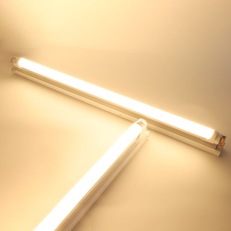 三色变光led灯管支架超亮全套家用T5T8灯座1.2日光灯节能长条卡扣