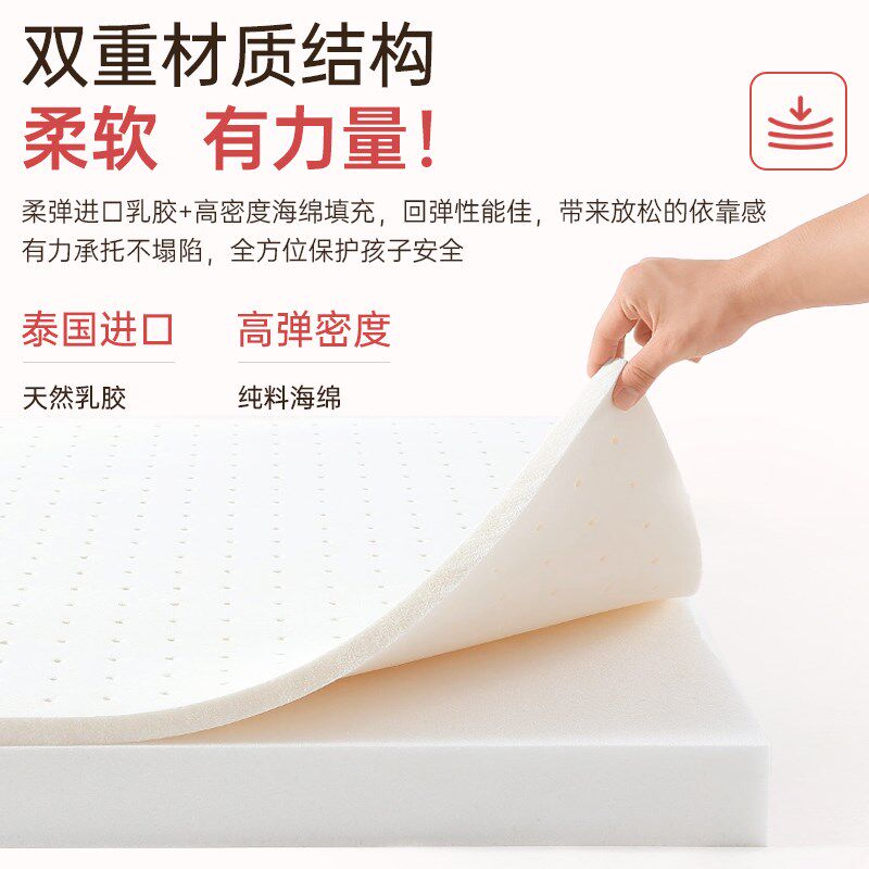 MeitingHome乳胶防摔床围栏宝宝安全防摔护栏儿童床上软包粉色
