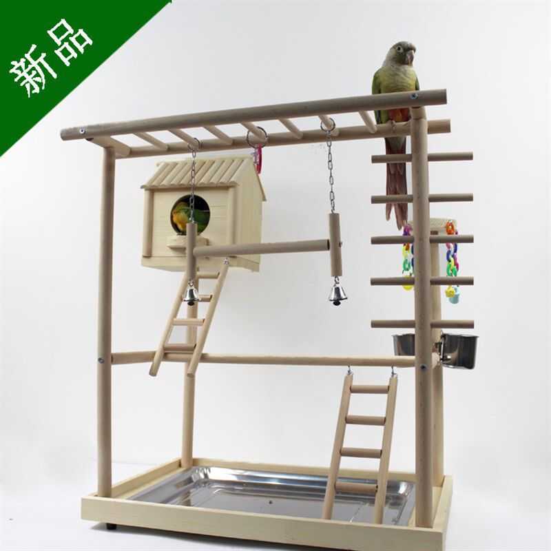 牡丹鸟架玄凤站架鸟窝架落地鹦鹉站架实木树枝桌面游乐场鹦鹉站