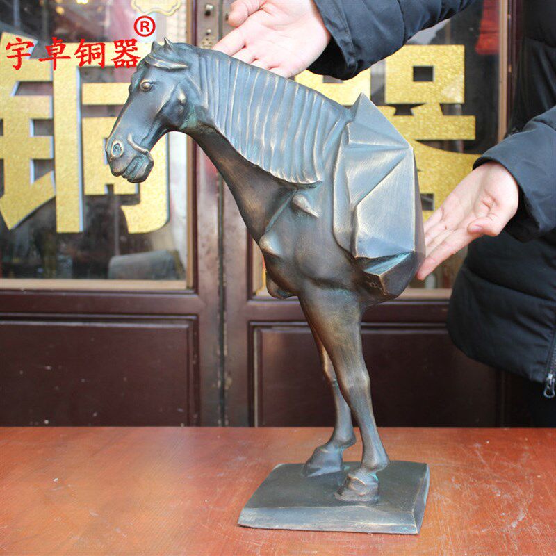 宇卓铜器 纯铜马马头马到成功铜工艺礼品摆饰家居装饰办公室摆件