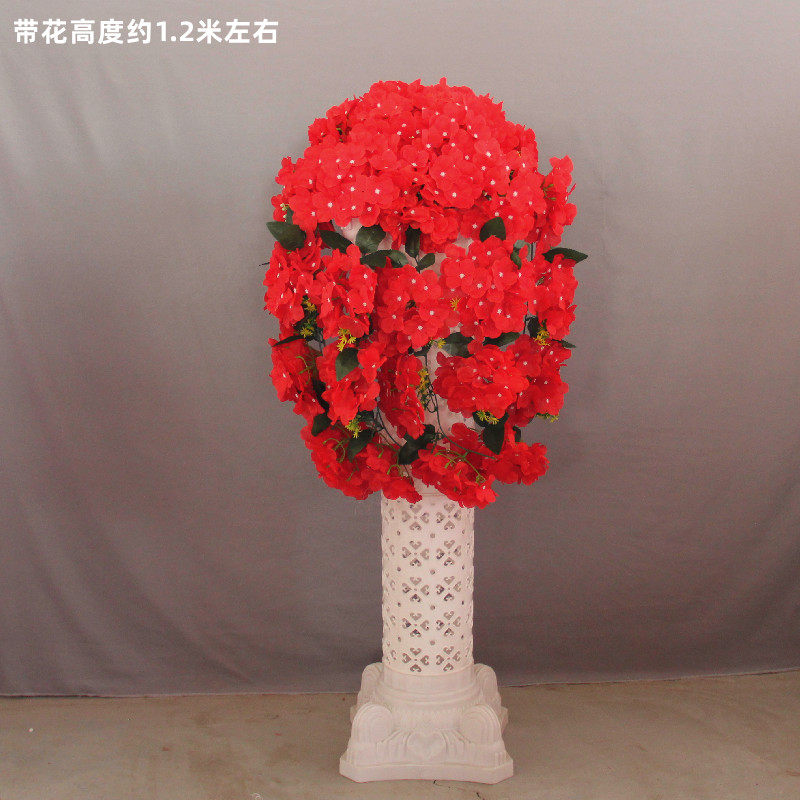 新款婚庆罗马柱路引开业花篮引路绢花欧式婚礼花柱庆典道具路引花