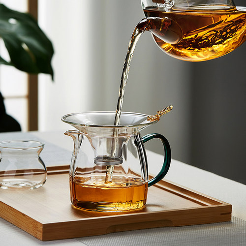 玻璃公道杯加厚耐热日式过滤茶海分茶器透明匀杯功夫茶具配件套装