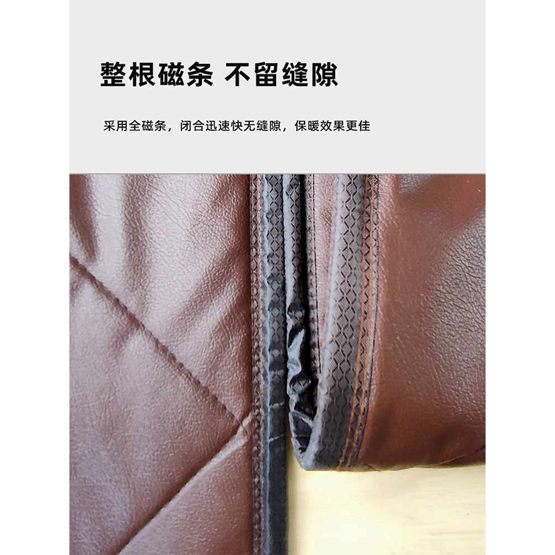 定制冬季全磁铁条加厚棉门帘隔断冷风帘保暖防风棉打孔保温家用夹