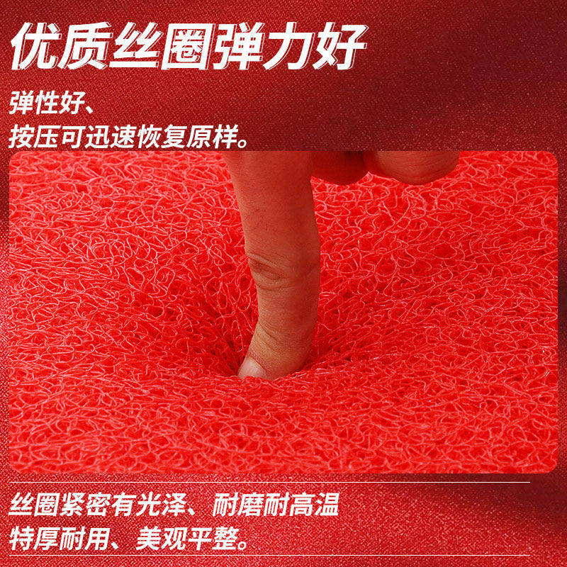 门口地垫可裁剪进门入户塑料丝圈防滑脚垫大门外迎宾室外红色地毯