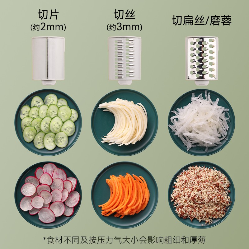 克欧克切菜神器家用商用多功能滚筒擦丝器土豆丝刨切丝器切片机