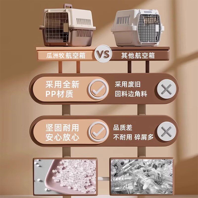 宠物航空箱猫笼子便携外出车载狗狗托运箱狗笼大型犬专用国航出行