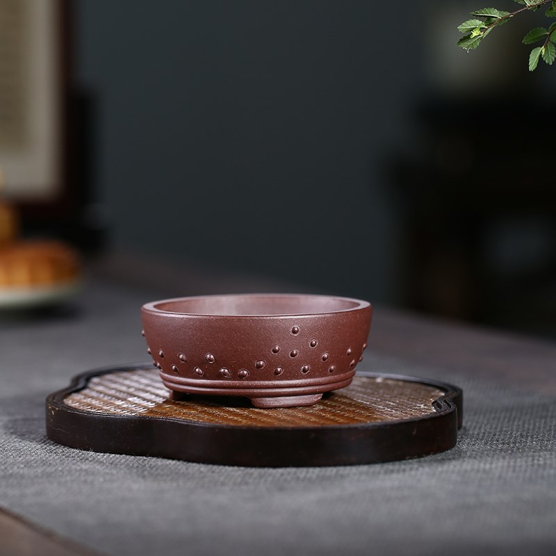 清香阁紫砂 手工精制微型盆景盆 桌面微型桩子茶台景观小盆古典花