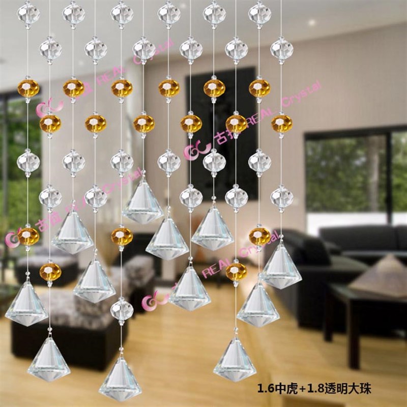 古拉成品帘水晶珠帘门帘屏风隔断水晶帘客厅餐厅阳台珠子大气 618
