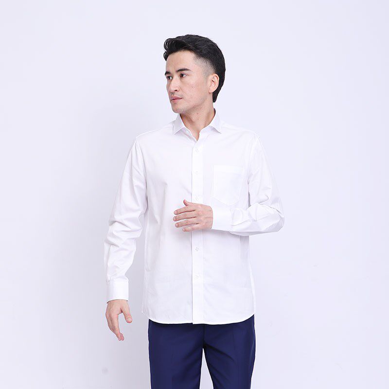 沃尔沃4S店男士衬衫工作服长袖新款职业装白衬衣商务经理销售白衬
