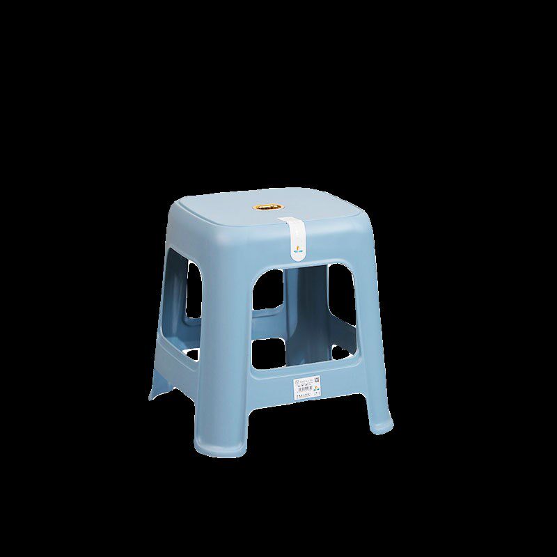 (4-10个装)熟胶特厚塑料凳子加厚防滑48CM35CM高板凳家用方椅子
