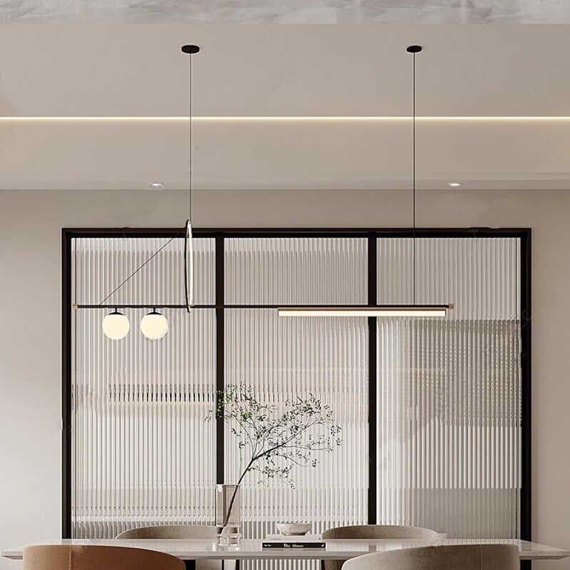 北欧简约长条餐厅吧台吊灯商业办公空间设计师样板间展厅家用灯具