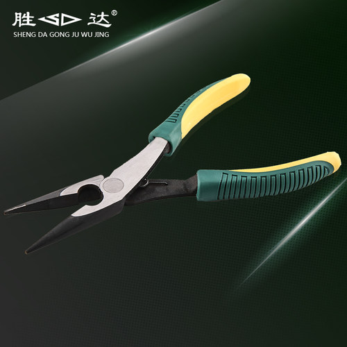 胜达工具 铬钒钢 重型偏心省力尖咀钳 尖嘴钳 家用电工尖头钳
