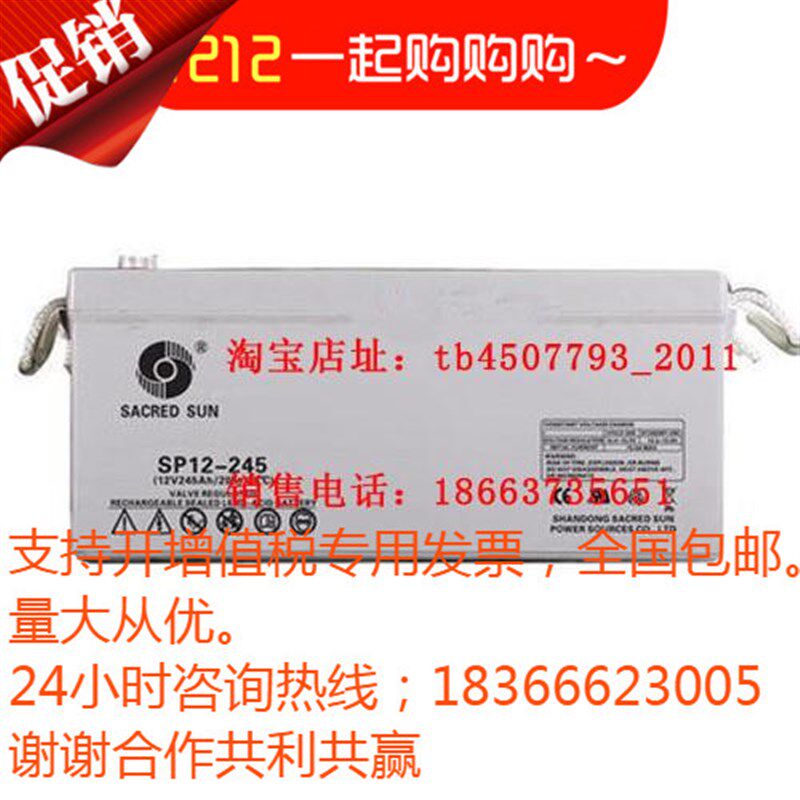 圣阳蓄电池SP12-245 12V245AH直流屏专用 后备机房 UPS电源包邮