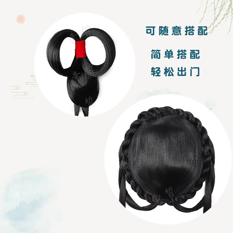 汉服假发包一体式懒人款后脑勺古风百搭明宋唐风新娘后压发包造型
