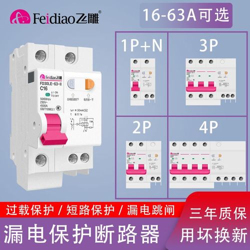 家气开关带漏电保护器器用断路空总开关电闸1P2P16A32A63A