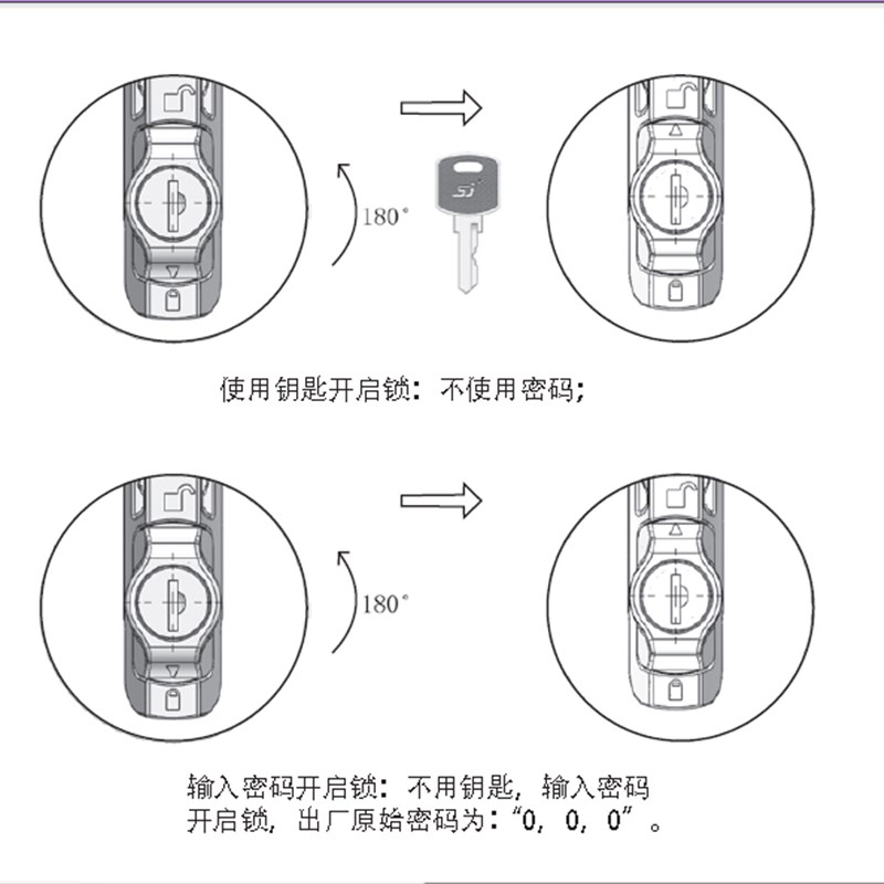 生久柜锁 门锁MS861-2A 机械密码锁 机柜门锁