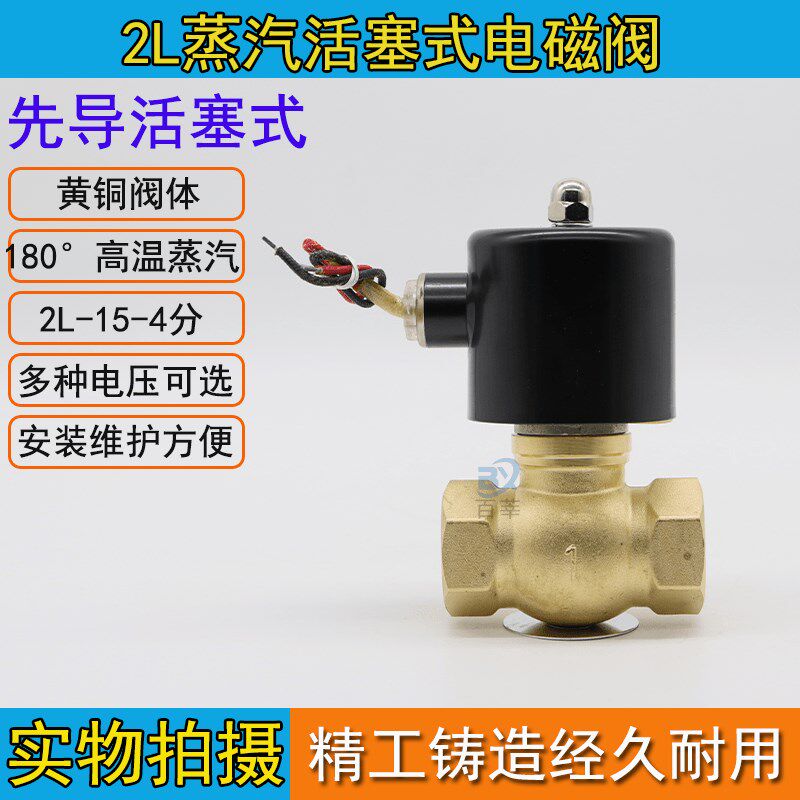 2L-15 蒸汽电磁阀 气阀 220V 24V 1/2 高温180度 高压