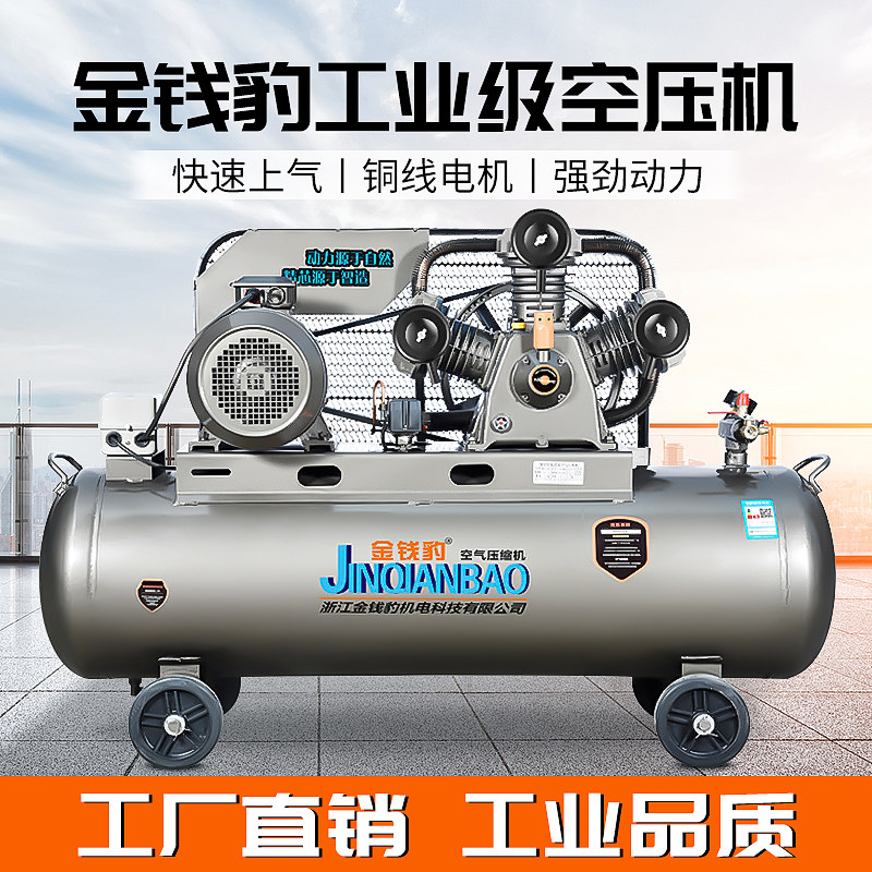 金钱豹高压空压机工业级220V/380V大型打气泵喷漆汽修空气压缩机