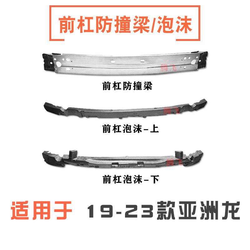 适用2019-2023款亚洲龙前保险杠防撞梁内骨内铁前杠泡沫缓冲海绵