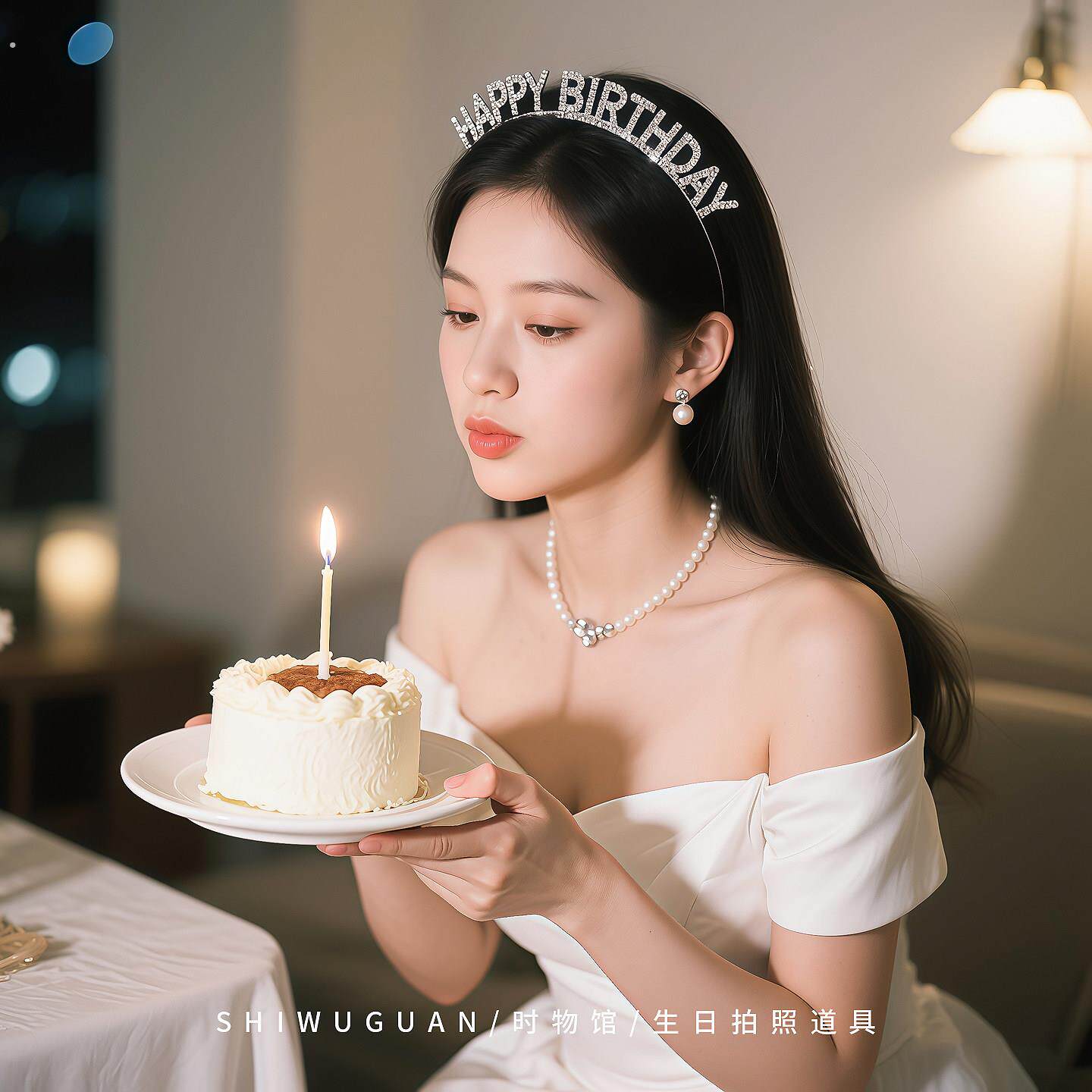网红生日快乐发箍头饰女神生日派对皇冠头发箍装饰拍照道具仪式感