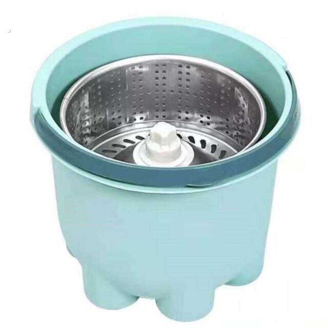 加厚拖把甩干桶通用手压拖把甩水桶旋转拖把桶脱水篮单桶单筒家用