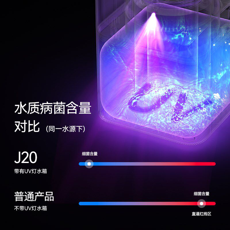 大宇加湿器家用轻音静卧室孕妇婴儿母婴冷蒸发无雾除菌大容量J20