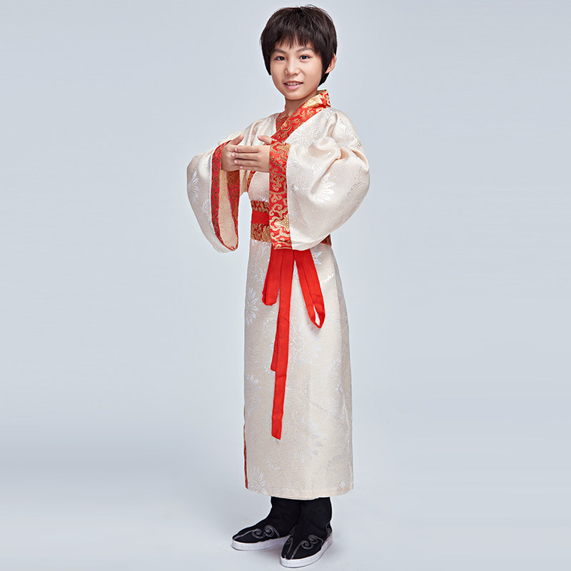 儿童古装女童国学汉服拖尾宫廷唐装贵妃公主皇后六一舞台演出服新