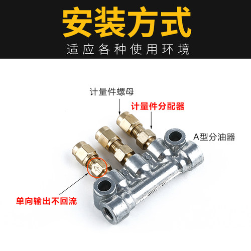 DPC计量件比例接头数控机床润滑配件单向阀油路分油器接头